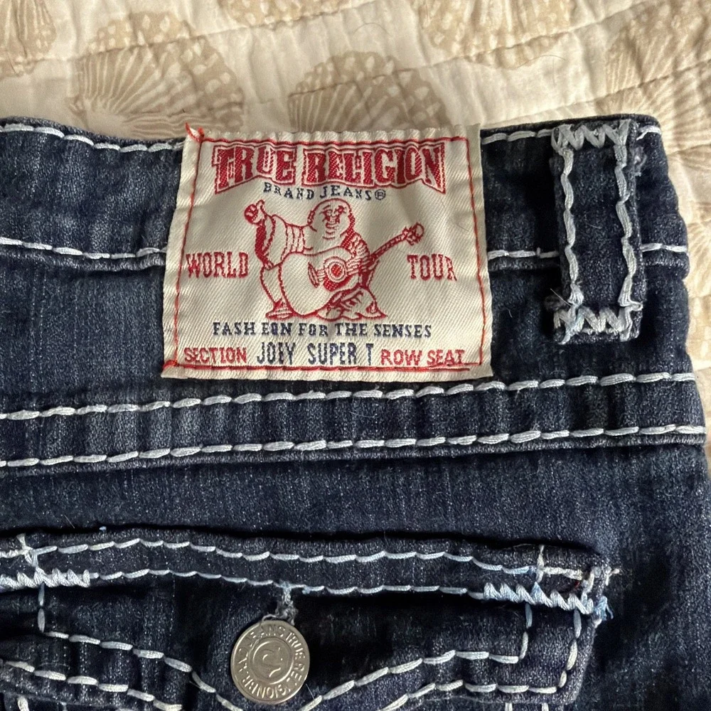 🤩 Vintage True Religion denim / jeans Joey Super T Size 29 Clean With Holes